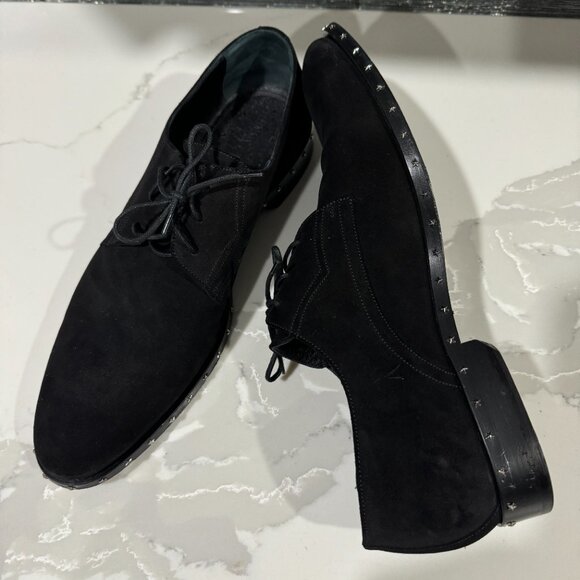 JIMMY CHOO Mens Axel Black Suede Studded Oxfords Size EU 44/ US 11 main image 4